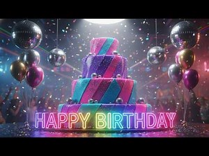 🎉 Happy Birthday Song 2025 | Funky Disco Party Celebration by BirthdayCakeSong