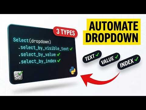 Automate Dropdown in Selenium Python — 3 Methods Every QA Should Know | Tamil 5