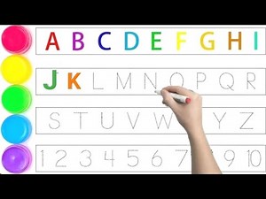 How to write abc with colour,123 colour,abc writing for kids,12345,abcde,abc 123, colourful numbers