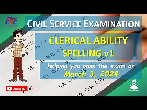 Civil Service Exam | Clerical Ability | Spelling v1 'helping you pass the exam'