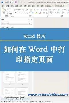Word 如何只打印指定页面？2种简单方法（打印指定页 / 页码范围）