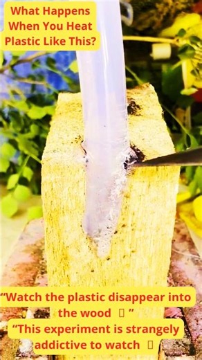 Watch This Plastic Instantly Melt Into Wood 🔥#woodworking #viral