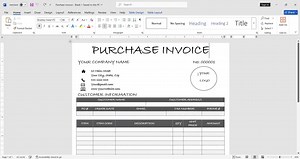 Modèle de facture d'achat minimaliste, formulaire Small Business modifiable, facture, reçu, facture moderne, facture fiscale, modèle de facturation - Etsy France