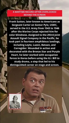 FRANK SUTTON’S REAL SERVICE 🎖️🇺🇸