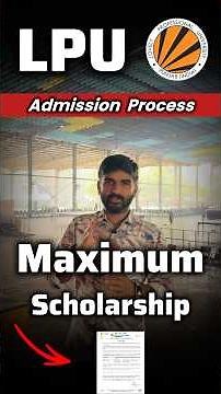 LPU Admission Process 2026✅🚨 I LPUNEST 2026 | LPU Scholarship Details|Lovely Professional University