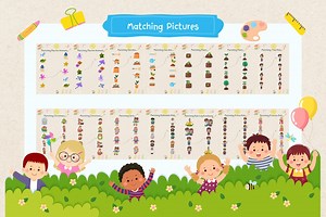 Picture Matching Printable Worksheets 40 Pages : Match the Picture - Preschool Toddler Worksheets - Homeschool Resources - Educational - Etsy Canada