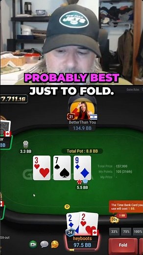 Pot odds & equity explained in real-time — deciding when to fold, call, or raise