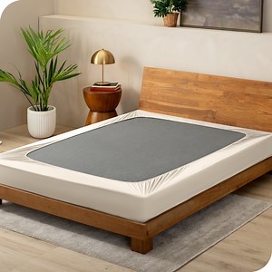 Bare Home Box Spring Cover - Microfiber - 4-Way Stretch (Full, Sand)