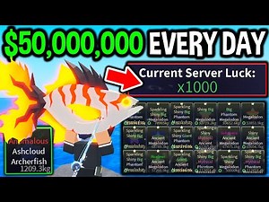 I CREATED 1000x LUCK SERVER That Allows You To MAKE MILLIONS in Roblox Fisch..