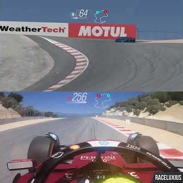 Lewis Hamilton Ferrari F1 2025 vs Lamborghini Sián FKP 37 at Laguna Seca