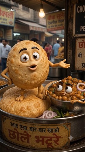 ai food video chloe bhatura,pav bhaji speak! hame khane se kay fayda hosakta hai. #ai #viralshorts