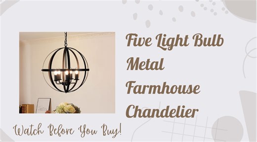 Watch Highly Recommended 5 Light Chandelier on Amazon Live