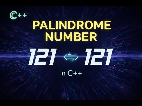 Palindrome Number in C++.