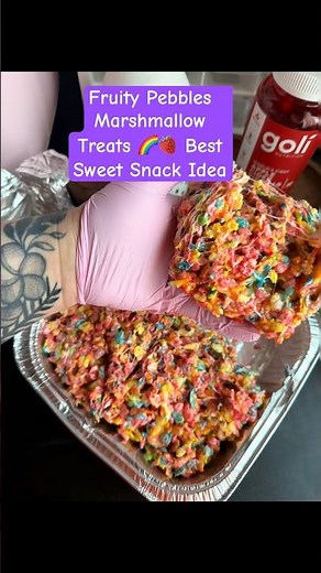 How to Make Fruity Pebble Rice Crispy Treats at Home 🍬💖 Quick & Easy