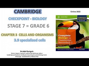 Specialized cells - Cambridge checkpoint 7