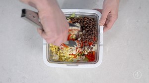 Not your average side salad! Packed with grilled chicken, corn, avocado, black beans and more, you'll forget you're eating a salad. 😉 Get the recipe here: https://bit.ly/3qyPxxy | Pampered Chef