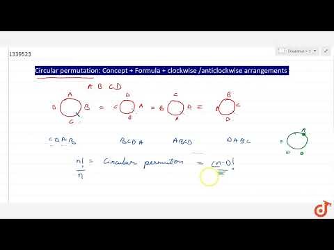 Circular permutation:Concept + Formula + clockwise /anticlockwise arrangements