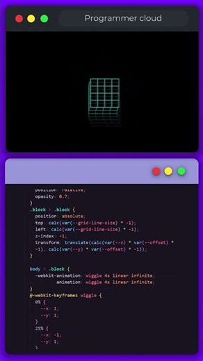 😎 Cool Grid Offset Animation with HTML, CSS, and JS