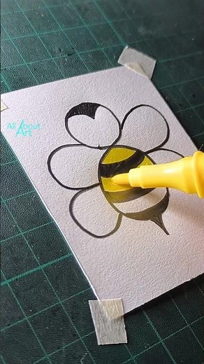 how to draw a bee