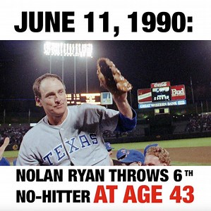 47K views · 1.9K reactions | On June 11, 1990, *at age 43*, Nolan Ryan threw his sixth no-hitter. It would not be his last. | The 3-0 Take | Facebook