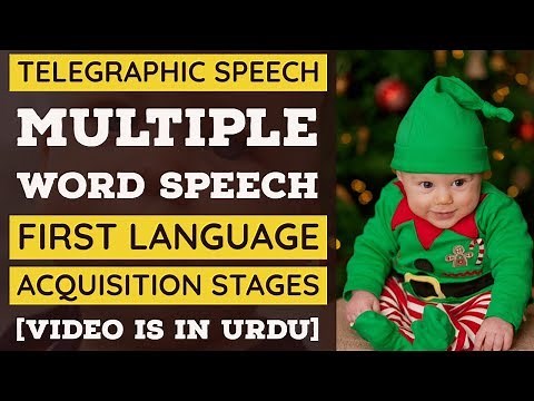 Telegraphic Speech | Multiple Word Speech | First Language Acquisition Stages