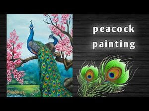 Peacock painting / acrylic painting for beginners/Acrylic Painting Tutorial / A ARTIST