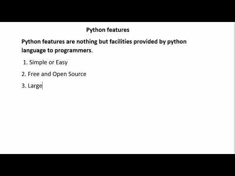 #python features in python programming language