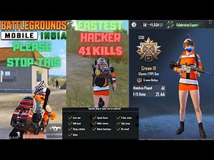 World Biggest Hacker In My Match 41 kills Hacker In BGMI