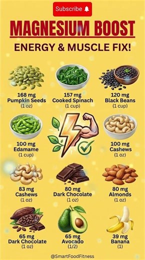 Best Magnesium-Rich Foods To Boost Energy & Fix Muscles! ⚡