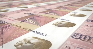 Banknotes of five thousand angolan kwanza of the Republic of Angola, cash money