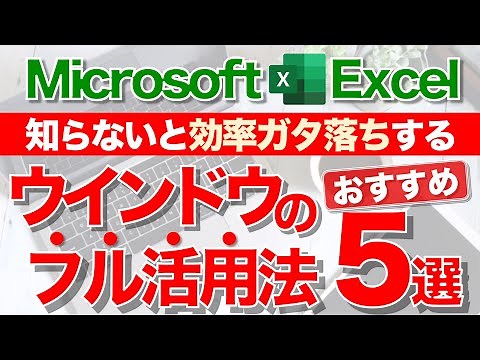 【Excel講座】ウインドウの表示をアレンジして作業効率●●倍！★初心者用★