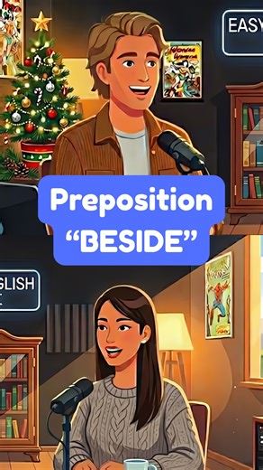 Easy English Talk on Instagram: "Master the Preposition "BESIDE" in 90 Seconds! 🎓 Confused about when to use BESIDE? Watch this quick lesson with Rahul & Emma! ✨ BESIDE for position: "Bag beside the chair" ✨ BESIDE with people: "Sitting beside my friend" ✨ BESIDE in conversation: "Stand beside the door" ✨ BESIDE meaning irrelevant: "Point beside the topic" Perfect for A2-B1 level learners! 💚 Quick lesson on YouTube → Link in bio 🎧 CRUCIAL DIFFERENCE: 🔸 BESIDE = Next to (position) 🔸 BESIDES