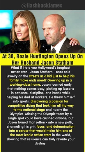 💔At 38, Rosie Huntington Opens Up On Her Husband Jason Statham #shorts