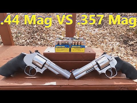 .357 Mag VS .44 Mag - Buffalo Bore "Lower Recoil" - Gel Test