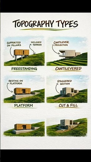 Topography Types | Basic Knowledge for Civil Engineering | #Shorts