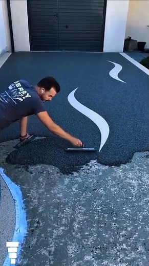 Amazing Epoxy Floor Installation Using Professional Floor Squeegee | Satisfying Concrete Coating