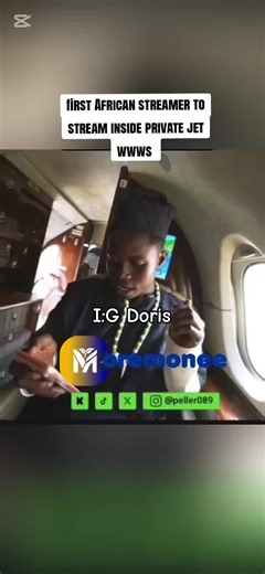 First African Streamer Inside Private Jet: Doris