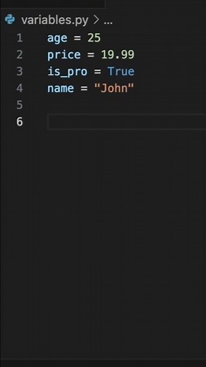 Python Variables (Beginner) — Just Assign Values
