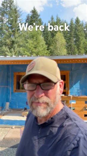 We’re back! Time to get this cabin finished. 🔨🏡 New video this Friday!