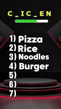 Can you name these 7 basic world foods just from their missing letters? 🍽️🧠⏱️