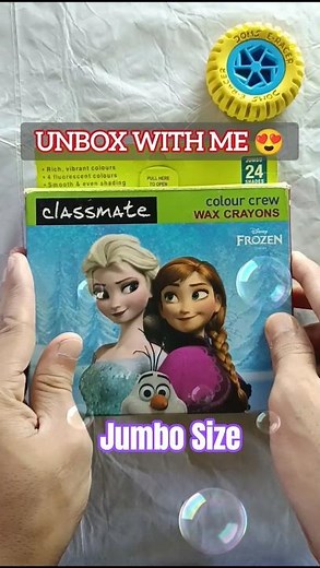 Unbox with me 😌 : Classmate colour crew wax crayons 😍 Jumbo 12 Shades #shorts
