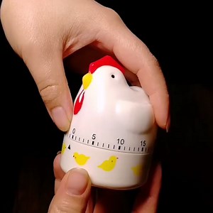 Cute Chicken Kitchen Timer, 60 Minute Wind up Timer Mechanical Chicken Egg Timer Manual Countdown Timer Rotating Time Reminder for Home Kitchen Cooking Baking, 2.5x3.2in