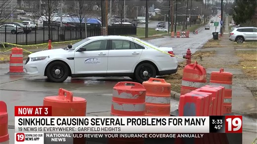 Sinkhole closes road in Garfield Heights, frustrating neighbors