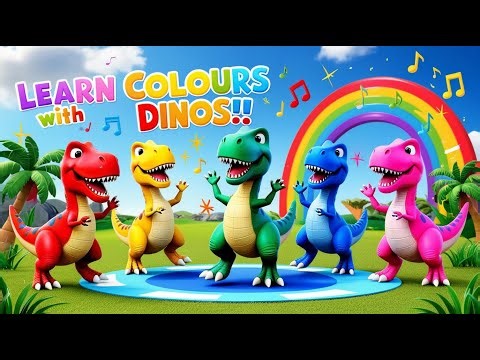 Learn Colours with Dinosaurs 🦕 | Fun Learning Song for Kids and Toddlers