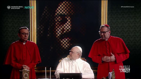 Crozza veste i panni di Papa Francesco alle prese con l’I.A. di Gesù