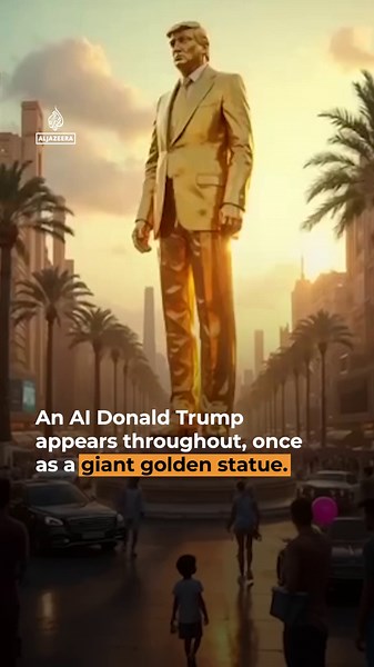 Trump posts bizarre AI video of a rebuilt Gaza with Netanyahu, Musk