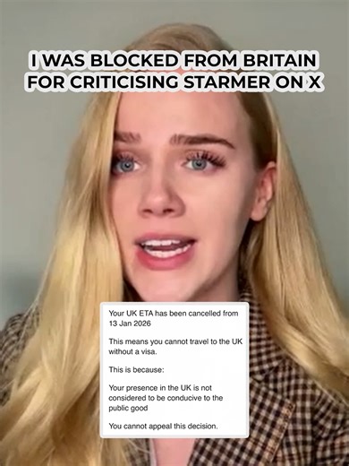 A Dutch political commentator has been blocked from entering Britain after being branded 'a threat to UK society'. She believes it could be because she criticised Sir Keir Starmer in a post on X. Eva Vlaardingerbroek had her electronic travel authorisation cancelled after the Home Office ruled that her presence in Britain was 'conducive to the public good'. #Britain #HomeOffice #uknews #GBNews