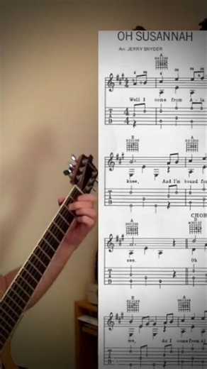 Fingerstyle Guitar Lesson: Oh Susannah Demo #short #fingerstyle #guitar