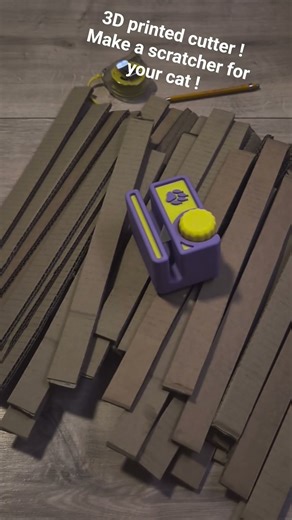 3D printed cutter for DIY scratcher!Free On my makerworld! #makerworld #3dprinting #cat #diy