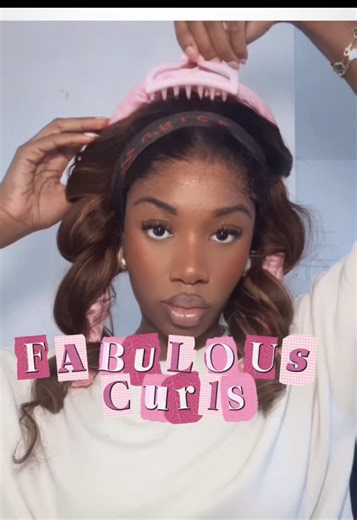 Fabulous fabulous girls have fabulous heatless curlssss 🤍🫧🎀💆🏽‍♀️